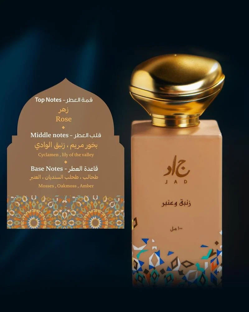 Jad Lily and Amber Perfume - 100ml Unisex