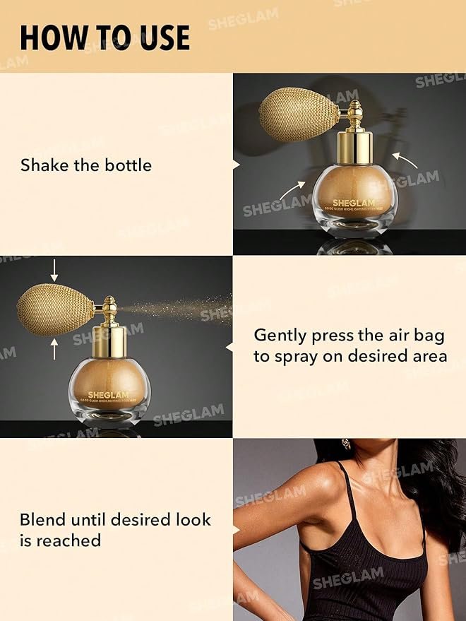 SHEGLAM Go Go Glow Highlight Mist-Gold