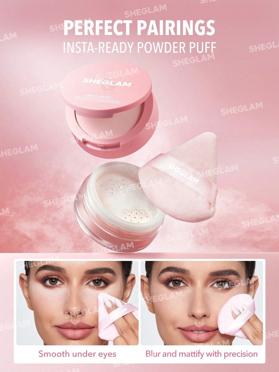 SHEGLAM Insta-Ready Face & Under Eye Setting Powder | 2-in-1