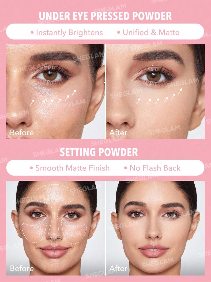 SHEGLAM Insta-Ready Face & Under Eye Setting Powder | 2-in-1