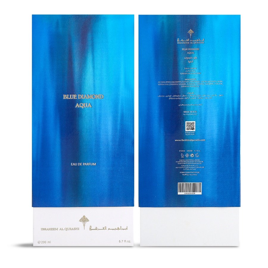 Blue Diamond Aqua Concentrated Perfume – Ibrahim Al-Qurashi | 200 ml Unisex