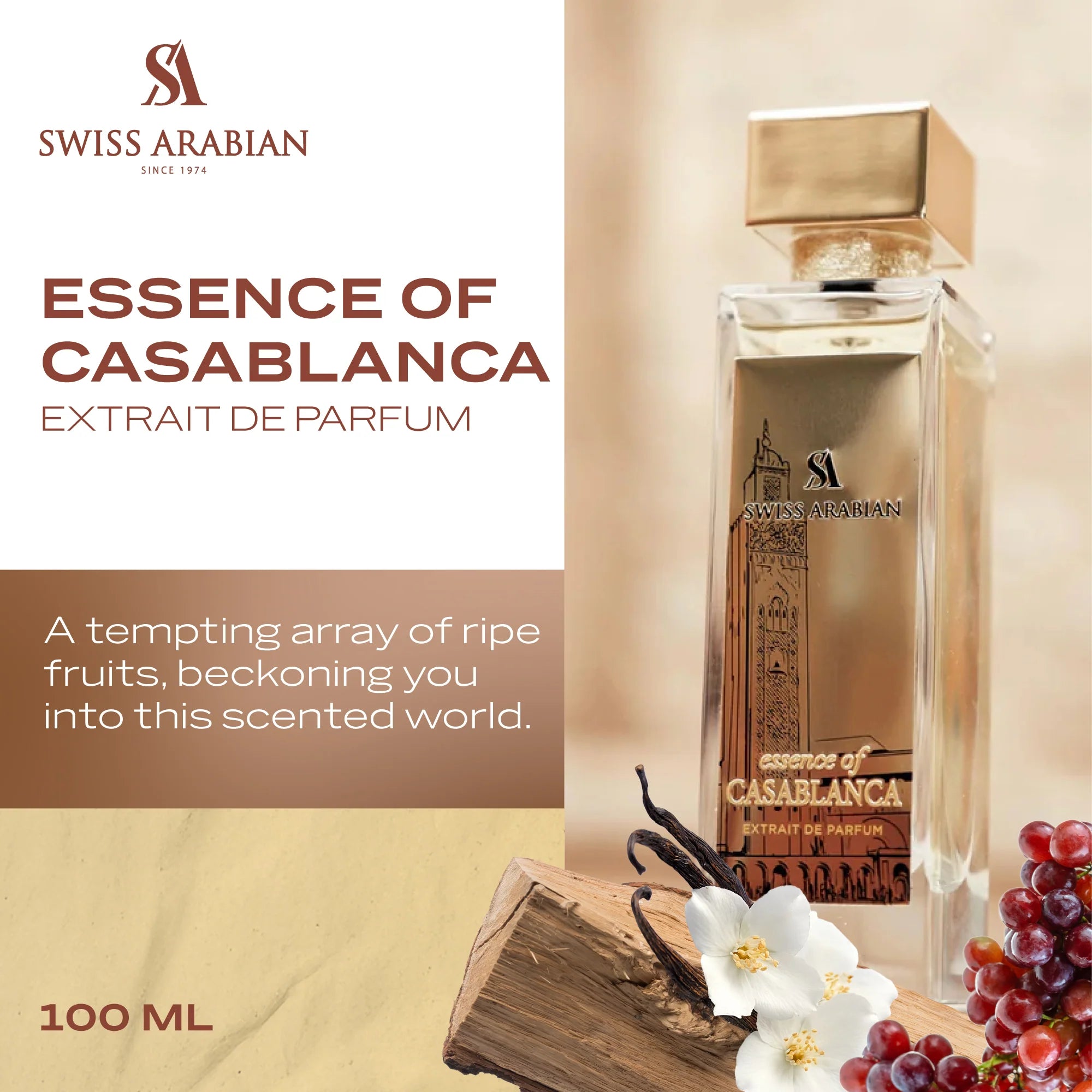 Swiss Arabian Essence of Casablanca Concentrated Perfume - 100ml Unisex