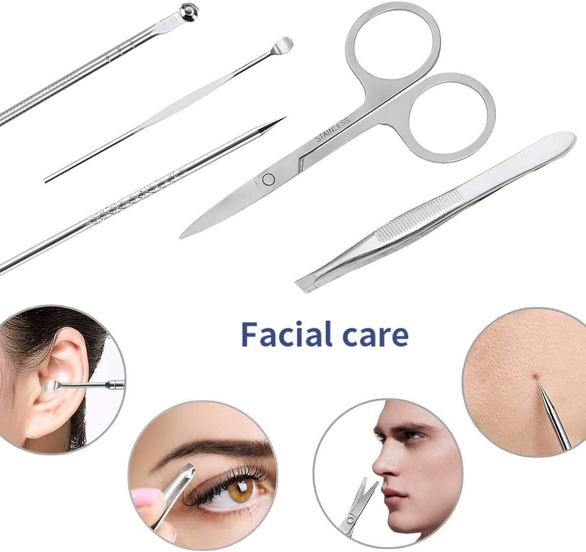 19-piece complete pedicure and manicure set for personal care