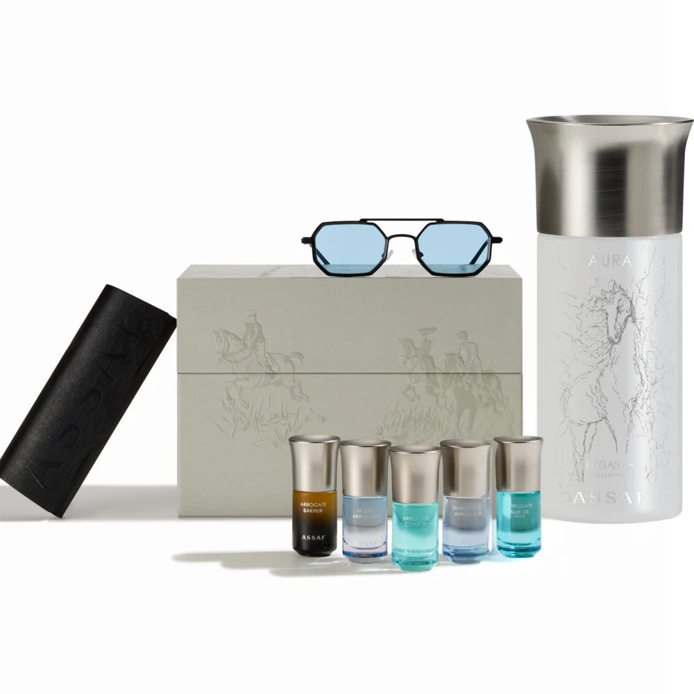 Assaf Ora Pegasus 35 Set - 150ml + 5 Mini Perfumes + Sunglasses | Unisex
