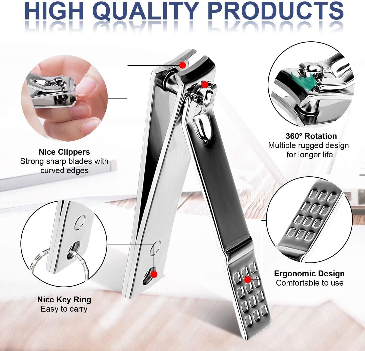19-piece complete pedicure and manicure set for personal care