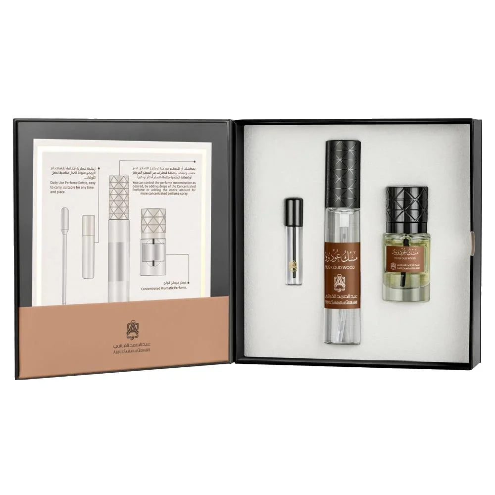 Musk Oud Wood by Abdul Samad Al Qurashi 12ml + Spray 30ml