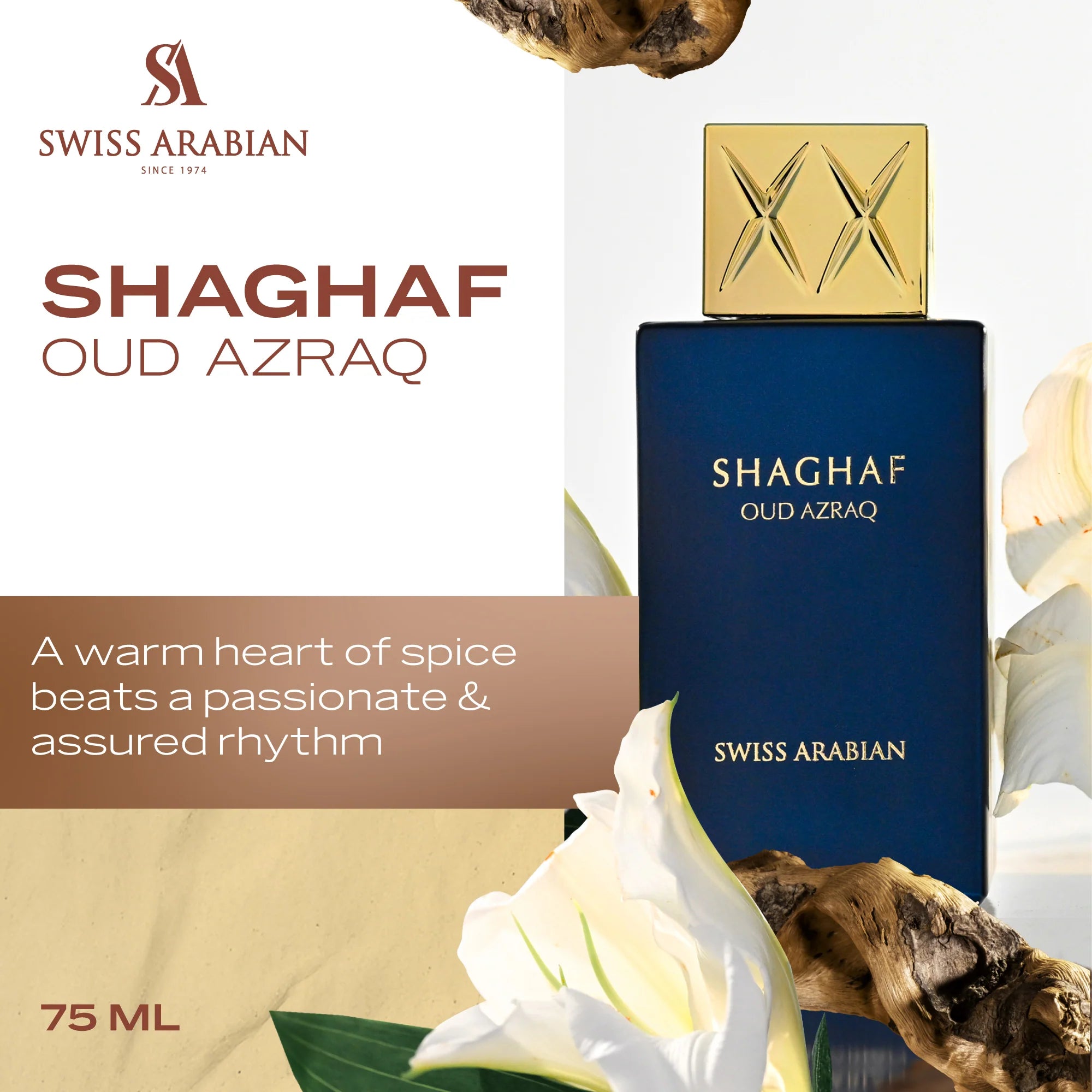 Swiss Arabian Shaghaf Oud Azraq EDP - 75ml