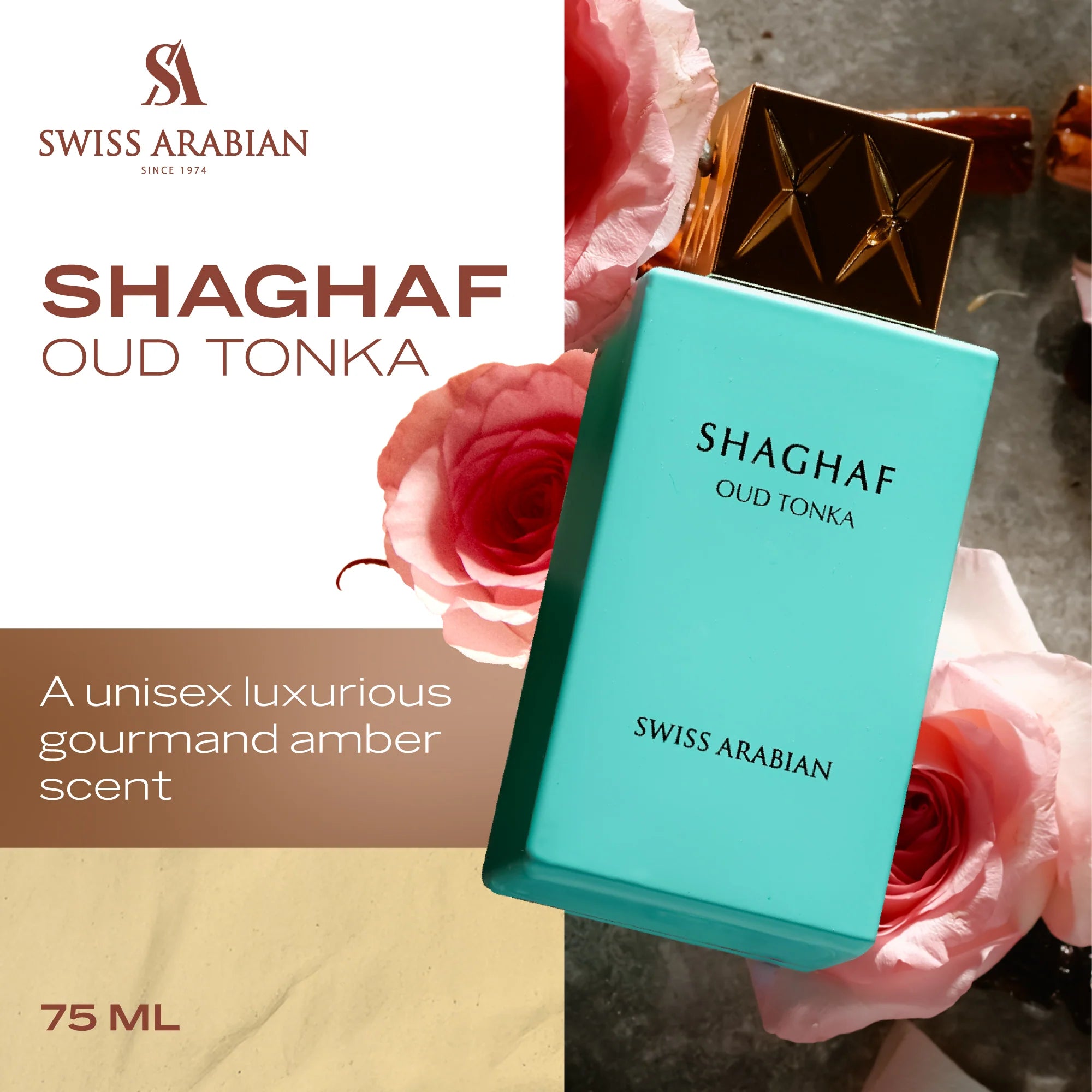 Swiss Arabia Shaghaf Oud Tonka Eau de Parfum - 75ml