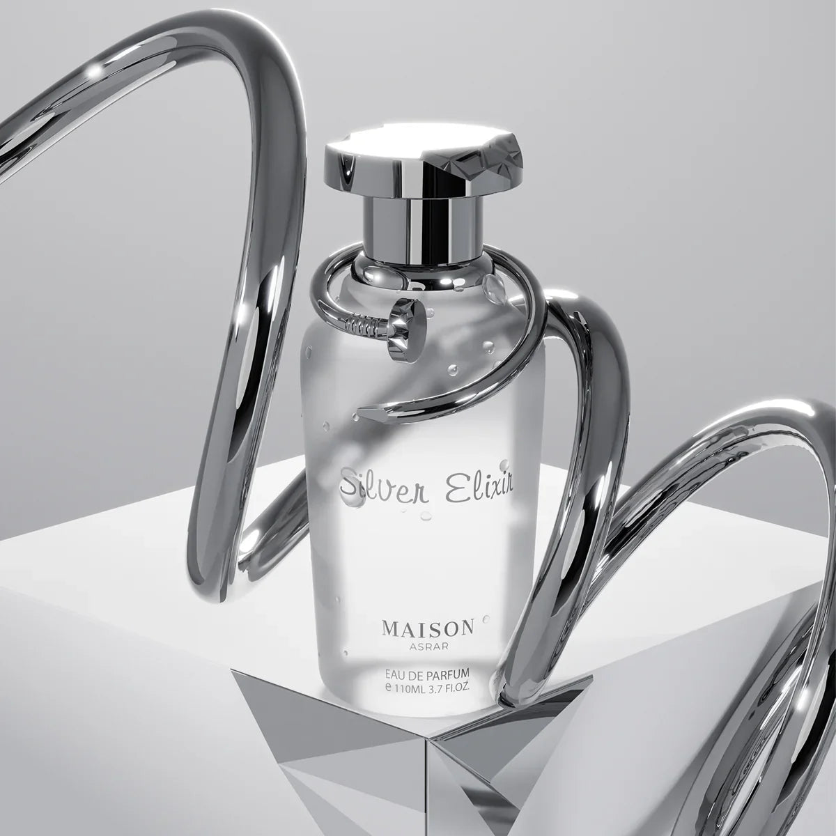 Elixir Silver Perfume Maison Asrar Collection by Gulf Orchid - 110ml | Unisex