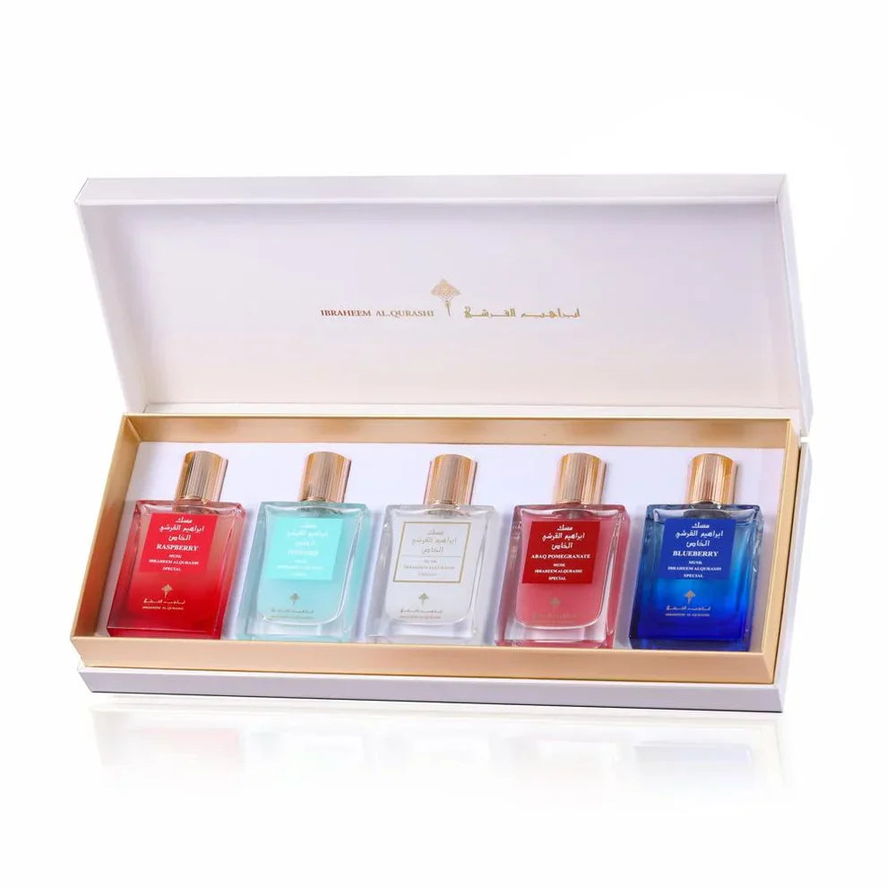 Cute Musk Perfume Set by Ibrahim Al-Qurashi – 5 x 30ml | Unisex