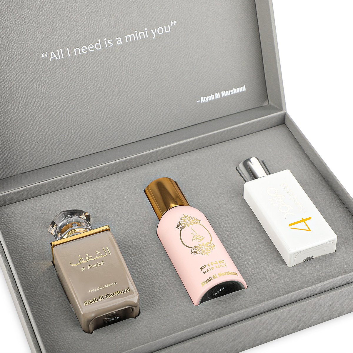 Gray Box from Atyab Al Marshoud - 3 Luxury Pieces