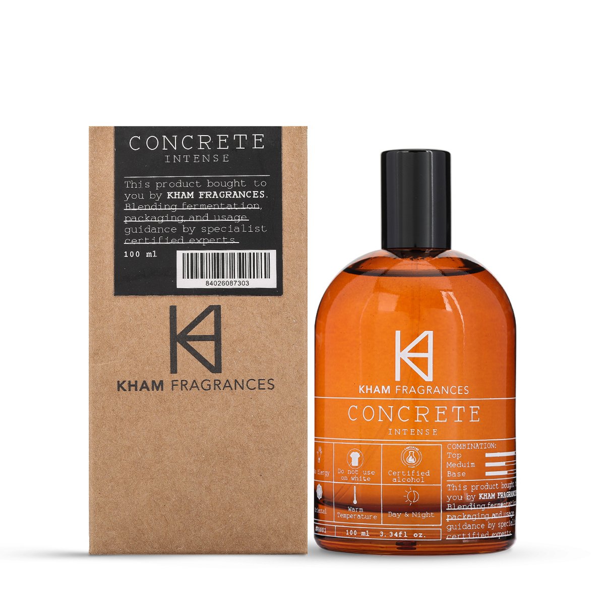 Concrete Intense Perfume by Kham - 100ml | Unisex