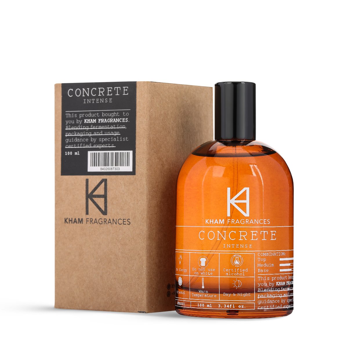 Concrete Intense Perfume by Kham - 100ml | Unisex