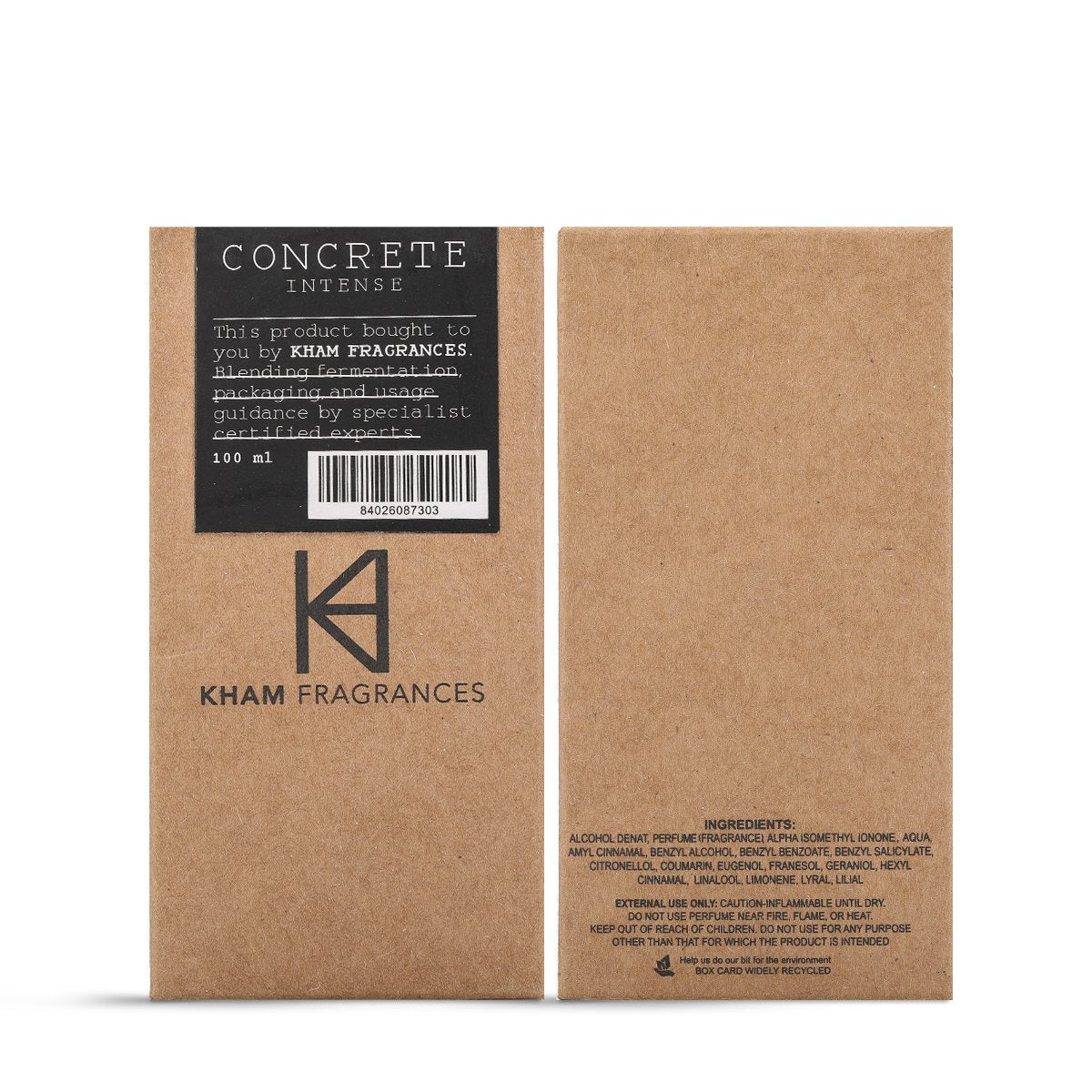 Concrete Intense Perfume by Kham - 100ml | Unisex