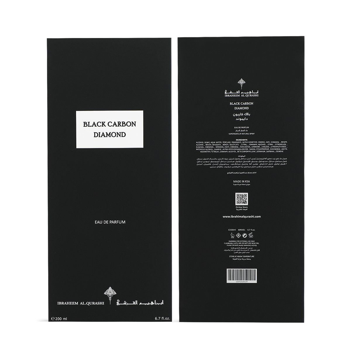 Black Carbon Diamond Perfume by Ibrahim Al.Qurashi – 150ml | Unisex