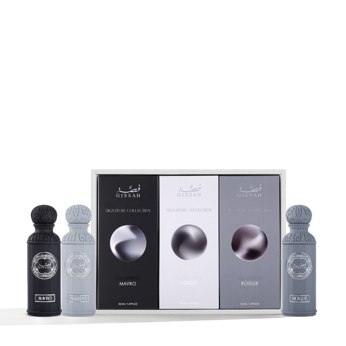 Graphite Collection by Qissa - 3 x 50ml | Concentrated Perfumes | For Men