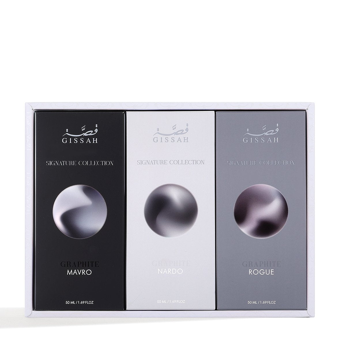 Graphite Collection by Qissa - 3 x 50ml | Concentrated Perfumes | For Men