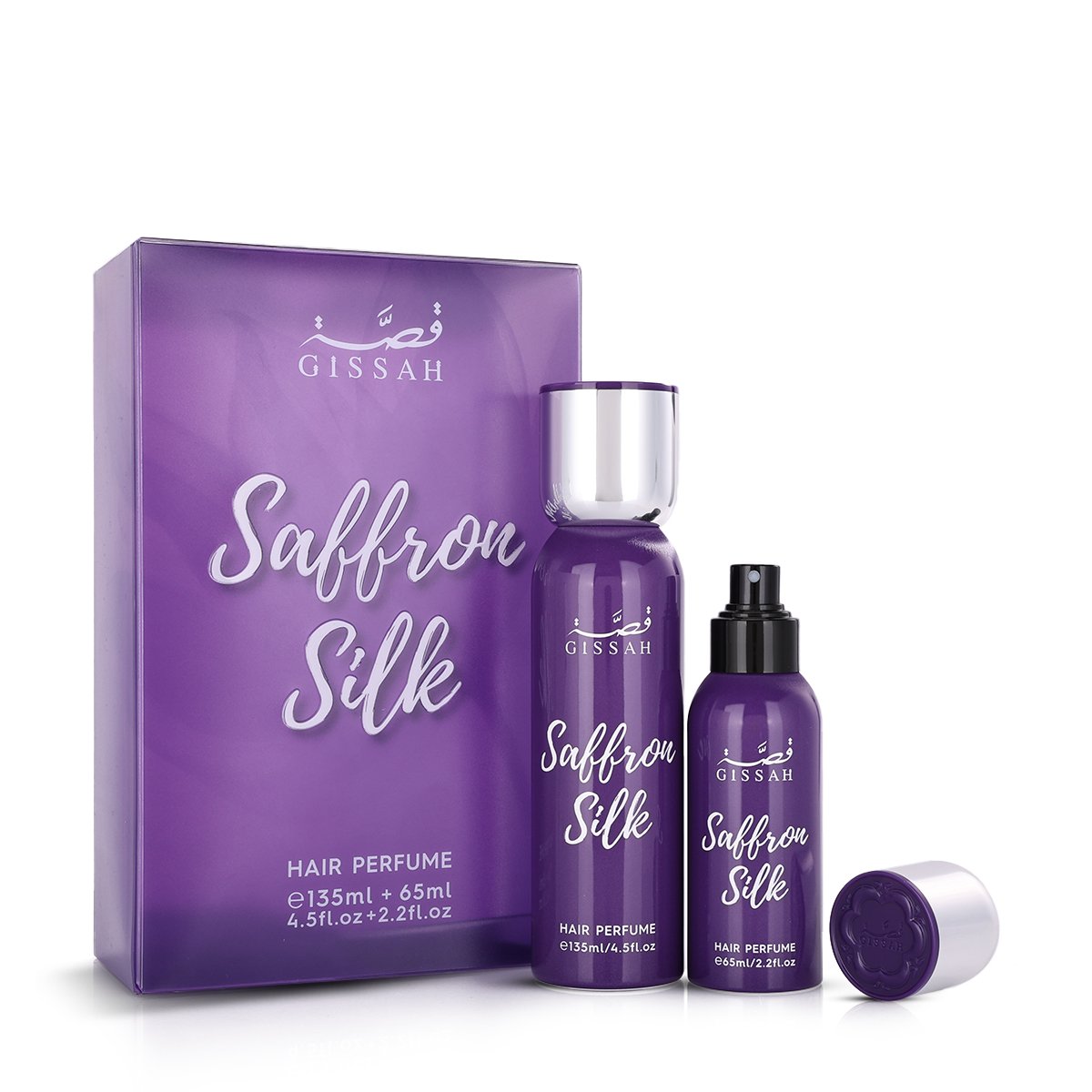 Qissa Saffron Silk Hair Mist Set - 135ml + 65ml | 2 Pieces