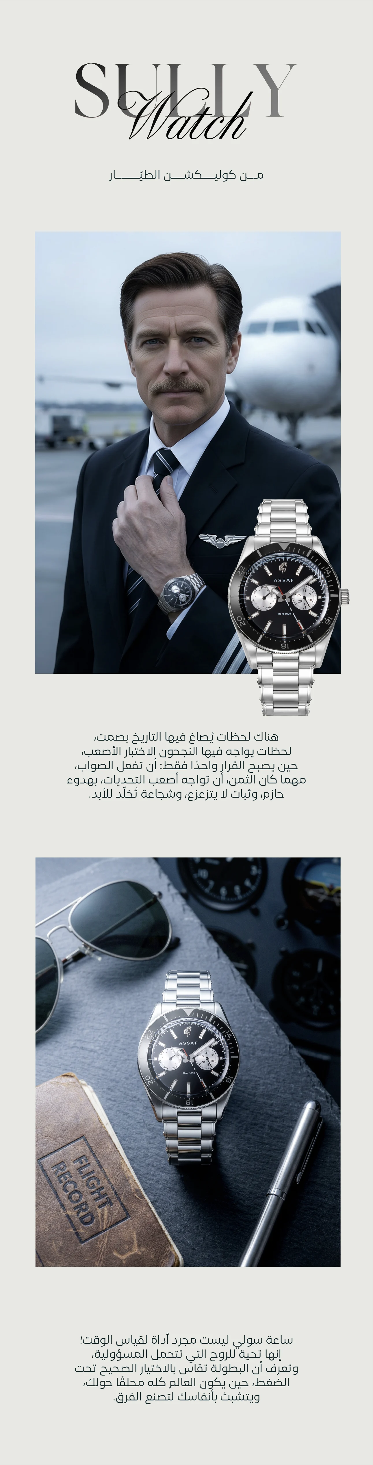 Assaf Sully Chronograph Black Watch | For Men